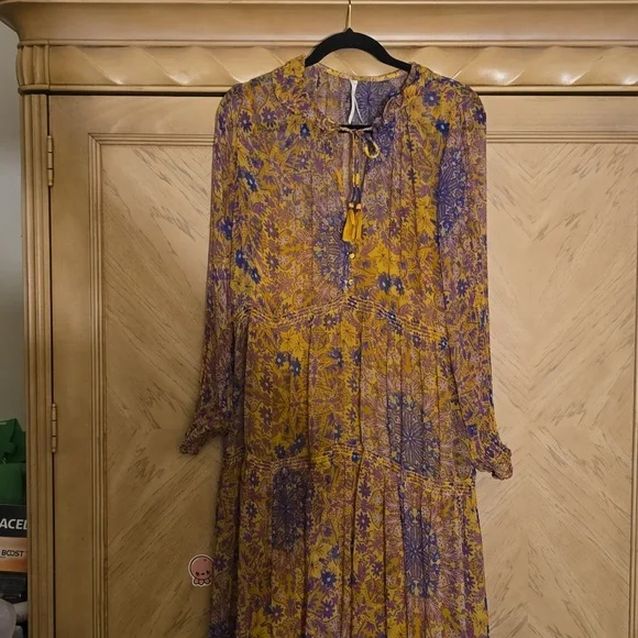 Anthropologie The Marais Printed Chiffon Dress. Multicolored. Size Small. NWOT. - Picture 13 of 15